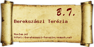 Berekszászi Terézia névjegykártya